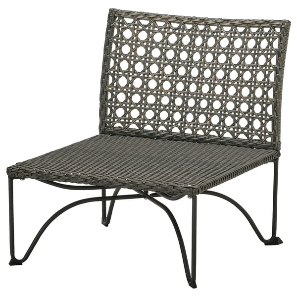 JUTHOLMEN Módulo de 1 asiento, exterior, café grisáceo oscuro