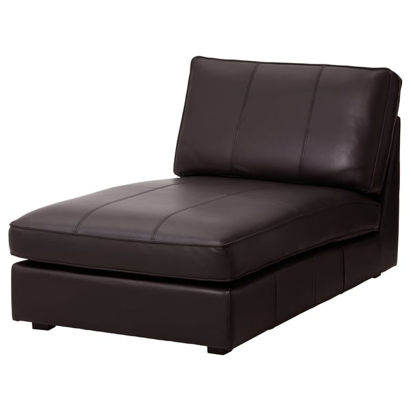 KIVIK Chaise-longue, Grann/Bomstad café oscuro