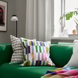 KLIBBKORSÖRT Funda de cojín, blanco/multicolor, 50x50 cm
