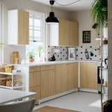 KNOXHULT Cocina de esquina, efecto roble