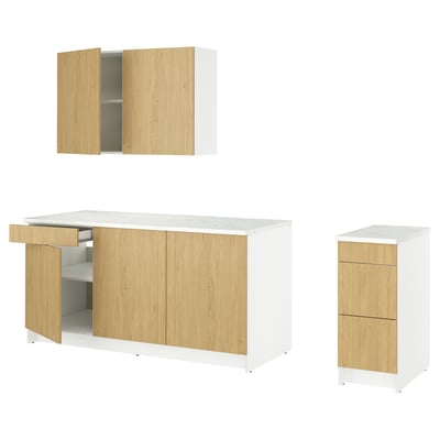 KNOXHULT Cocina, efecto roble, 297.2x61.0x223.5 cm