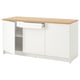 Opción: KNOXHULT Gabinete bajo con puertas y cajón, blanco, 182.9x61.0x91.4 cm