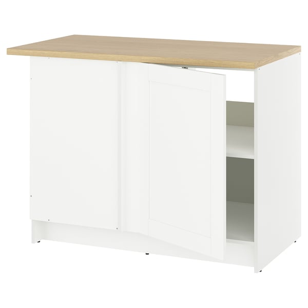 KNOXHULT Gabinete bajo de esquina, blanco Estructura, 112x61x91 cm