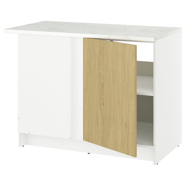 KNOXHULT Gabinete bajo de esquina, efecto roble, 112x61x91 cm