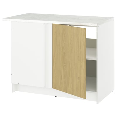 KNOXHULT Gabinete bajo de esquina, efecto roble, 112x61x91 cm