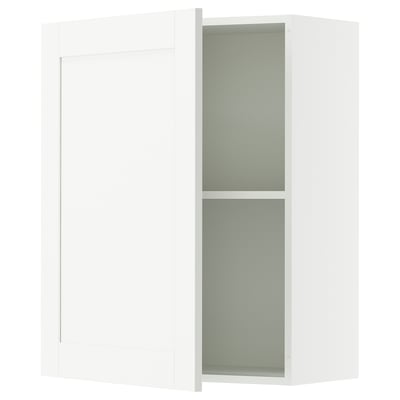 KNOXHULT Gabinete de pared con puerta, blanco Estructura, 61.0x30.5x76.2 cm