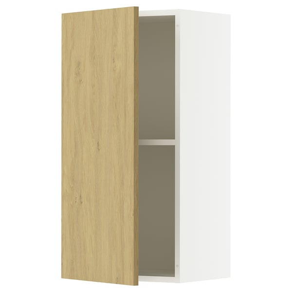 KNOXHULT Gabinete de pared con puerta, efecto roble, 38.1x30.5x76.2 cm