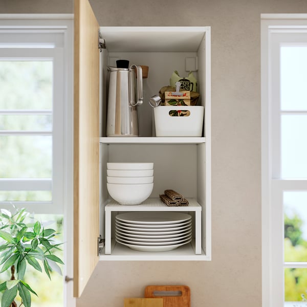 KNOXHULT Gabinete de pared con puerta, efecto roble, 38.1x30.5x76.2 cm
