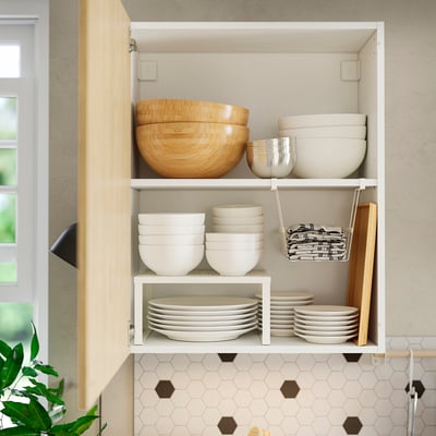 KNOXHULT Gabinete de pared con puerta, efecto roble, 61.0x30.5x76.2 cm