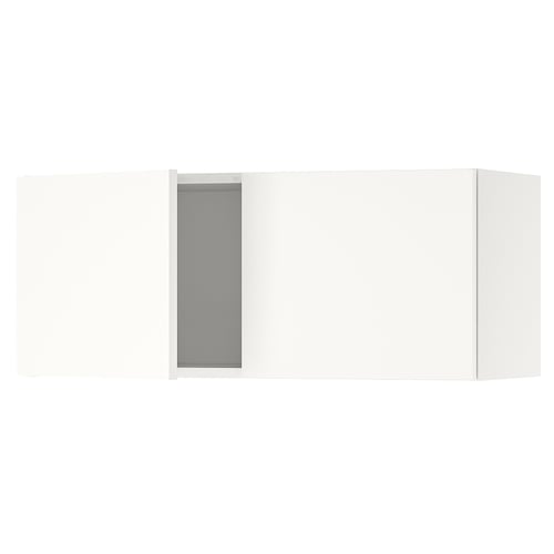 KNOXHULT Gabinete de pared con puertas, blanco, 76.2x30.5x31.7 cm