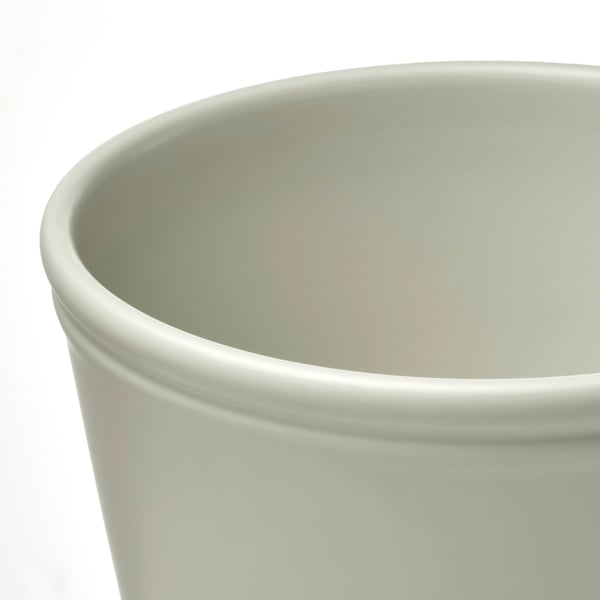 KÖRSBÄRSBJÖRK Maceta, gris claro/beige, 15 cm