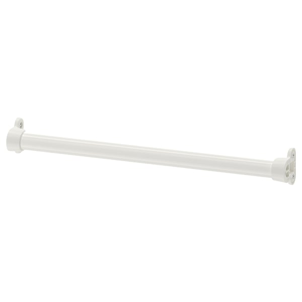 Soporte barra oval plástico blanco bolsa 50 un en Accesorios para muebles,  Soporte de barras closet