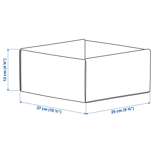 KOMPLEMENT Caja, gris claro, 25x27x12 cm
