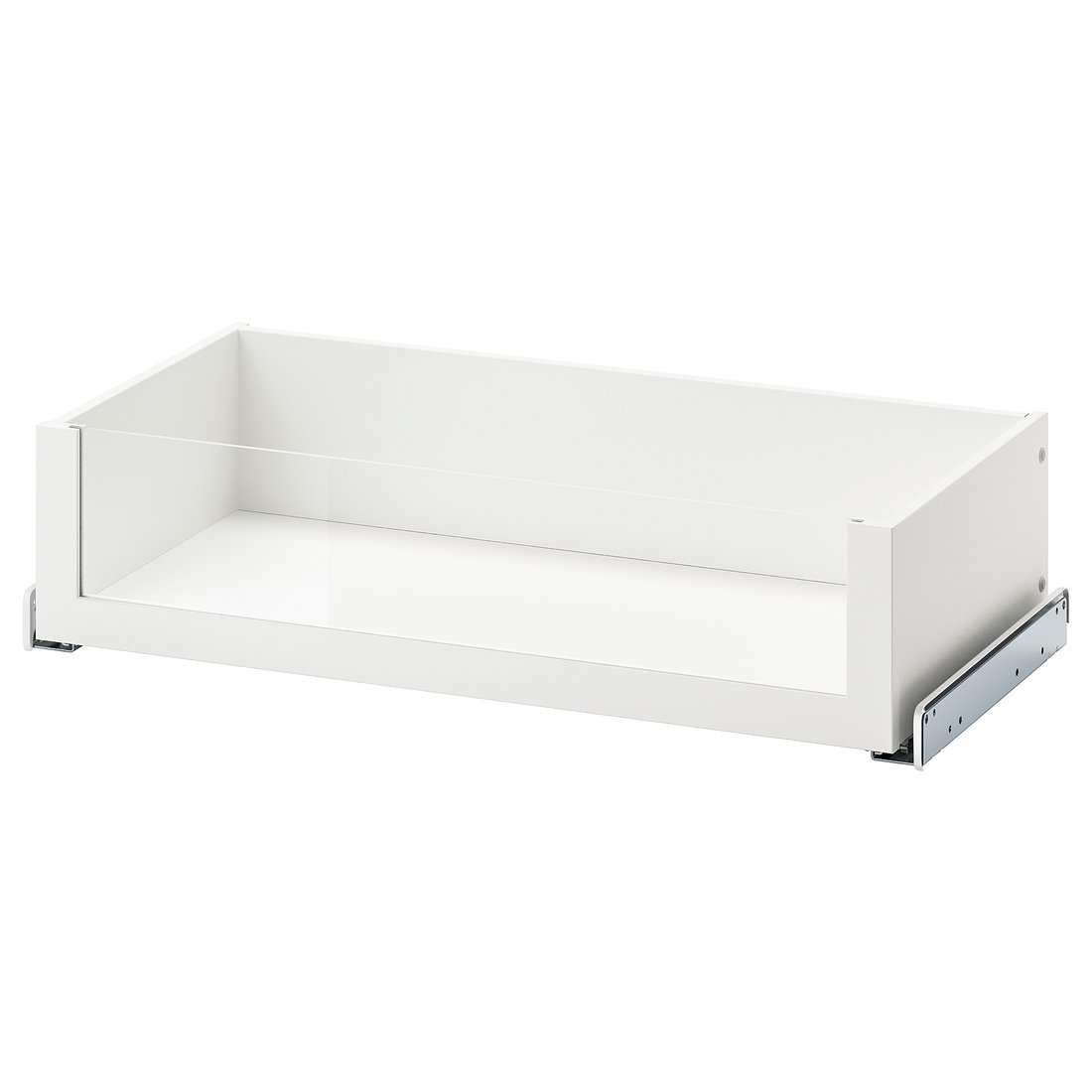 KOMPLEMENT Cajón con frente vidrio, blanco, 75x35 cm IKEA