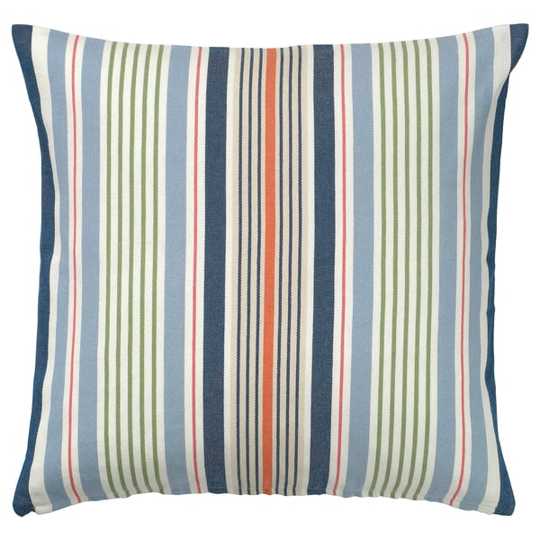 KORALLBUSKE Funda de cojín, azul claro/multicolor, 50x50 cm