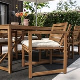 KUDDARNA Cojín para silla, exterior, gris claro/beige, 50x50 cm
