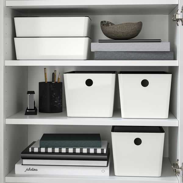 KUGGIS Caja, blanco, 18x26x15 cm
