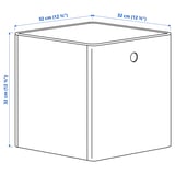 KUGGIS Caja para almacenaje con tapa, blanco, 32x32x32 cm