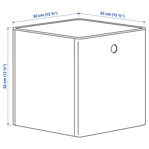 KUGGIS Caja para almacenaje con tapa, blanco, 32x32x32 cm