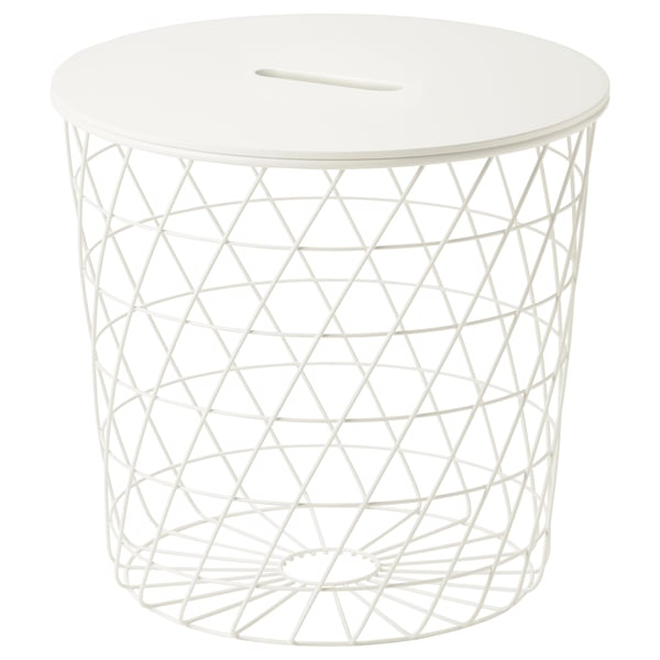 KVISTBRO Mesa de almacenamiento, blanco, 44 cm