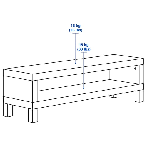 LACK Mueble de TV, blanco, 120x35x36 cm
