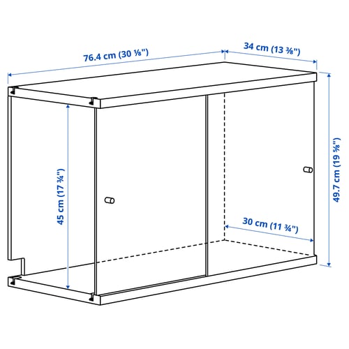 LÅDMAKARE Gabinete con puertas corredizas, efecto roble