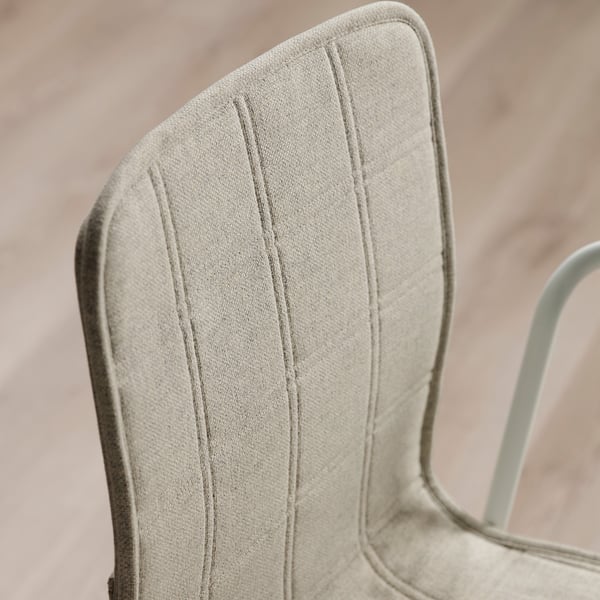 LÄKTARE Silla sala de juntas, beige claro/blanco