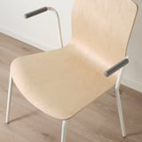 LÄKTARE Silla sala de juntas, chapa abedul/blanco