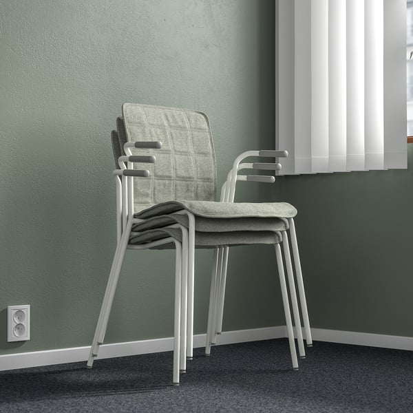 LÄKTARE Silla sala de juntas, Verde claro/blanco