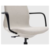 LÅNGFJÄLL Silla sala de juntas c/reposabrazos, Gunnared beige/negro
