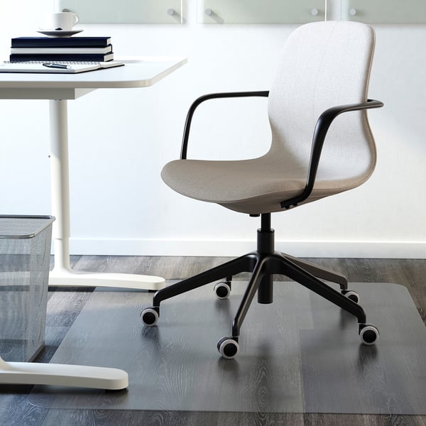 LÅNGFJÄLL Silla sala de juntas c/reposabrazos, Gunnared beige/negro