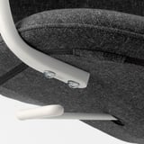 LÅNGFJÄLL Silla sala de juntas c/reposabrazos, Gunnared gris oscuro/blanco