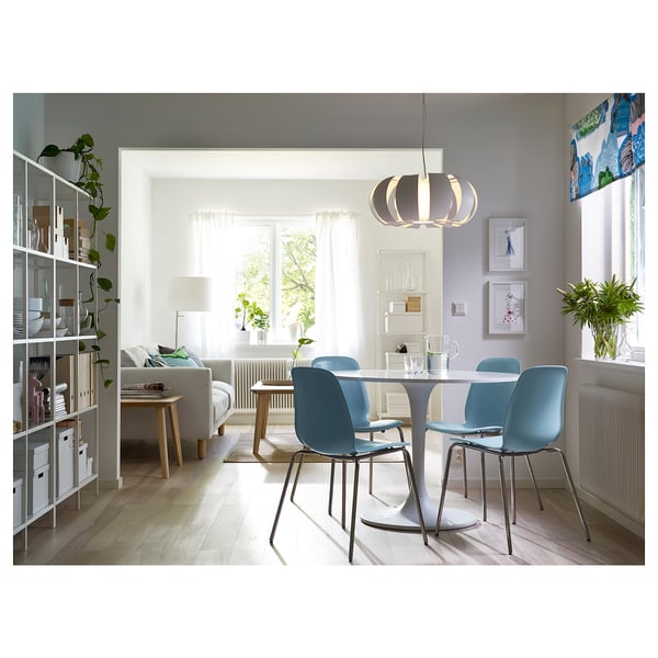 LIDÅS Silla, azul/Sefast cromado