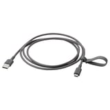 LILLHULT USB-A a USB-C, gris oscuro, 1.5 m