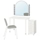 LINNMON / VIHALS Escritorio y silla, blanco/Beige gris
