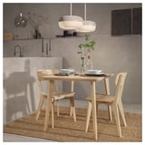 LISABO / LISABO Mesa y 2 sillas, chapa fresno/chapa fresno, 88 cm