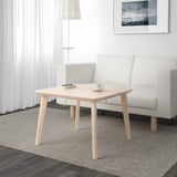 LISABO Mesa de centro, chapa fresno, 70x70 cm