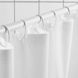LUDDHAGTORN Cortina para regadera, blanco, 180x180 cm