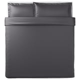 LUKTJASMIN Funda nórdica +funda(s) de almohada, gris oscuro, King