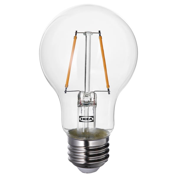 LUNNOM Bombilla LED E26 150 lúmenes, forma de globo transparente