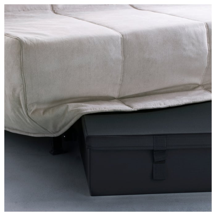 LYCKSELE Caja para almacenaje, sofá cama, negro - IKEA