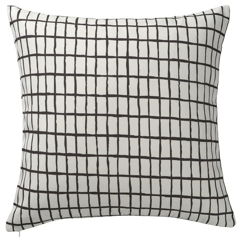 MÄSTERROT Funda de cojín, blanco/negro, 50x50 cm