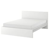 MALM Base de cama con colchón, blanco/Vesteröy Firmeza media, Queen