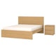MALM / STORKLINTA Muebles p/recámara, juego de 2, chapa roble/efecto roble, Matrimonial