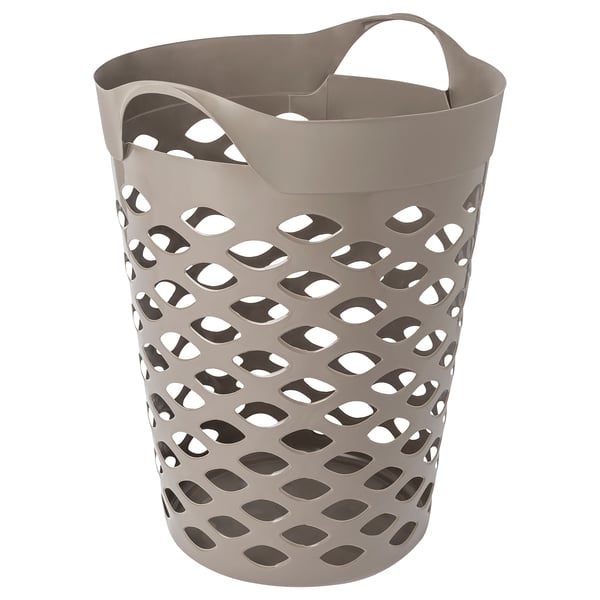 MATKÄLLARE Canasta de ropa, plástico gris, 44 l
