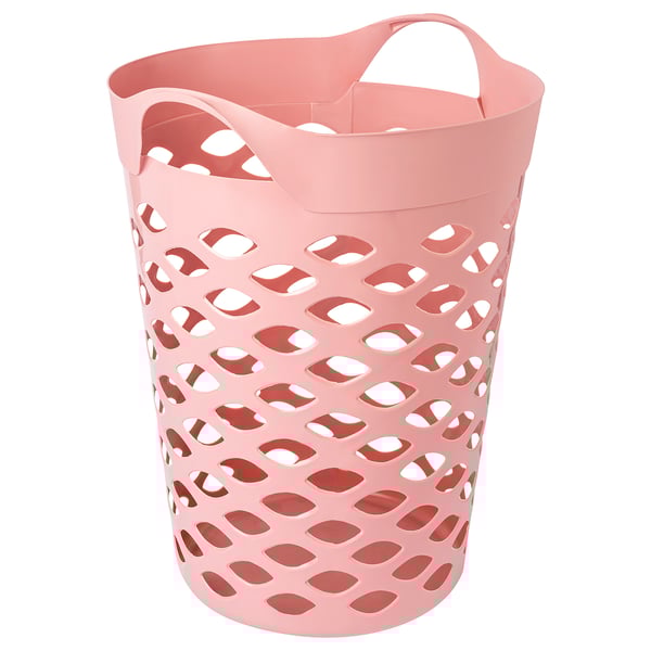 MATKÄLLARE Canasta de ropa, plástico rosa, 44 l