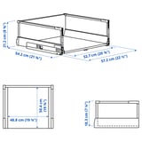 MAXIMERA Cajón alto, blanco, 61x61 cm