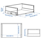 MAXIMERA Cajón alto, blanco, 76x61 cm