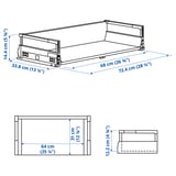 MAXIMERA Cajón medio, blanco, 76x38 cm