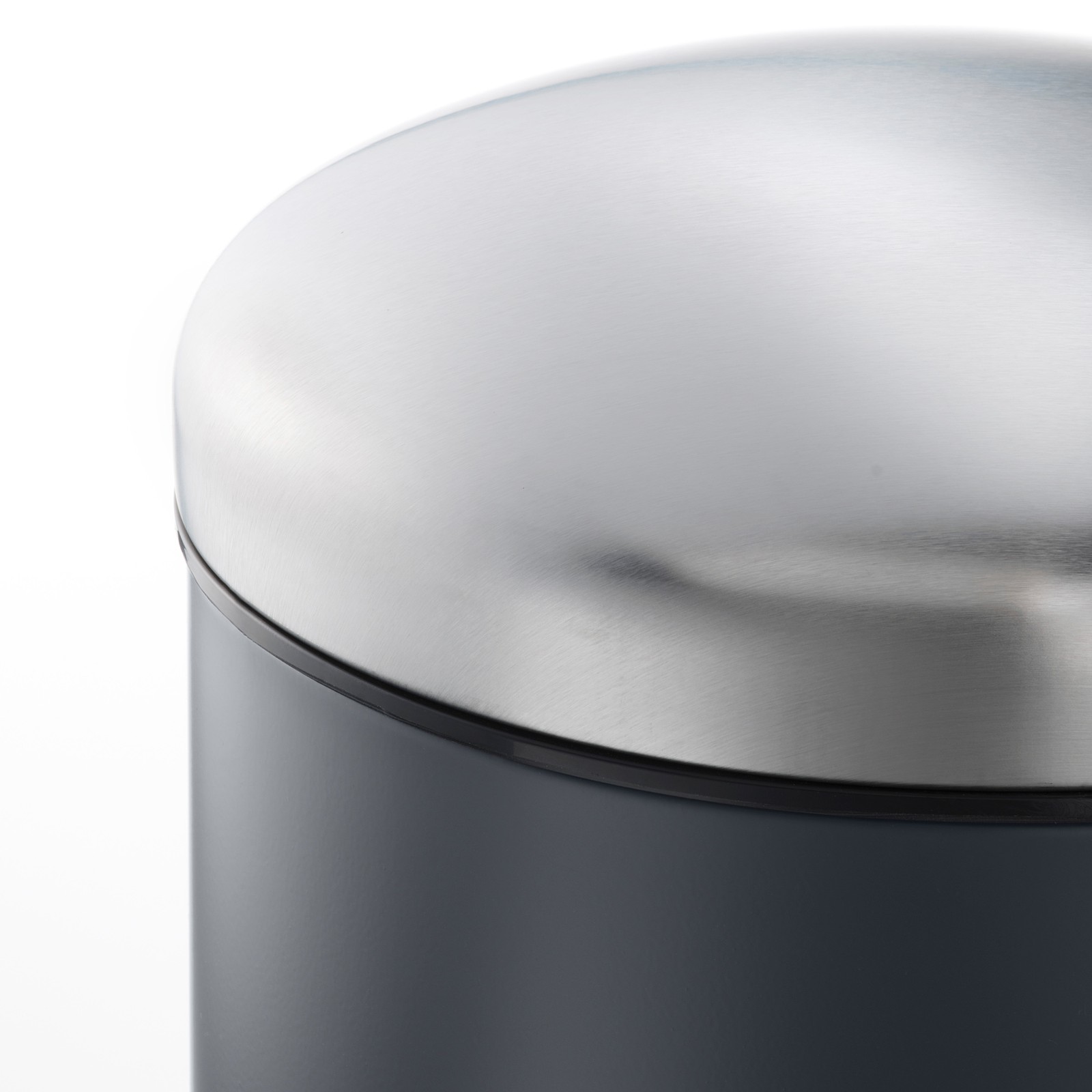 MJÖSA Bote de basura con pedal - gris oscuro - IKEA